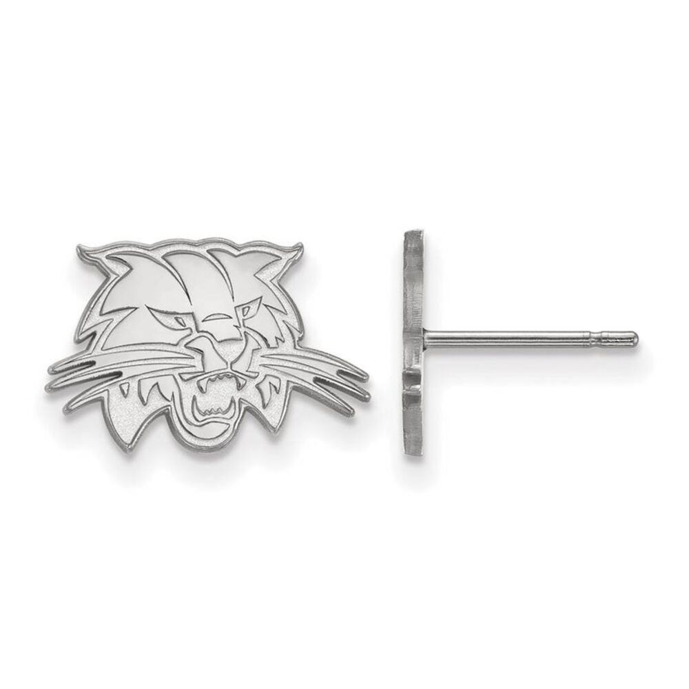 10k White Gold Ohio University XS (Tiny) Post Earrings
